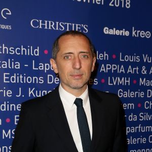 Gad Elmaleh - Le professeur S. Lyonnet, président de l'Institut des maladies génétiques, et le galériste K. Mennour ont organisé la soirée "Heroes for Imagine", une grande vente aux enchères d'oeuvres d'art animée par G. Elmaleh et dirigée par le président de Christie's F. de Ricqlès à l'institut Imagine, dans le XVe arrondissement de Paris le 12 Février 2018. © Dominique Jacovides/Bestimage