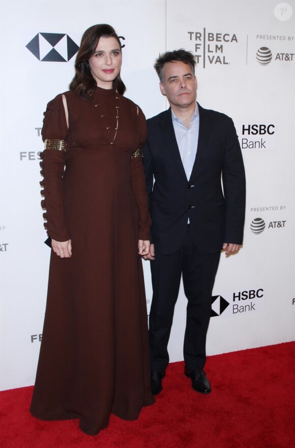Rachel Weisz enceinte, Sebastian Lelio à la première de 'Disobedience' au Festival du Film de Tribeca à New York, le 24 avril 2018