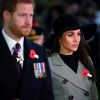 Meghan Markle se joignait au prince Harry, le 25 avril 2018 à 5 heures du matin, pour la cérémonie comméorative de l'ANZAC Day célébrée devant l'Arc de Wellington non loin du palais de Buckingham.