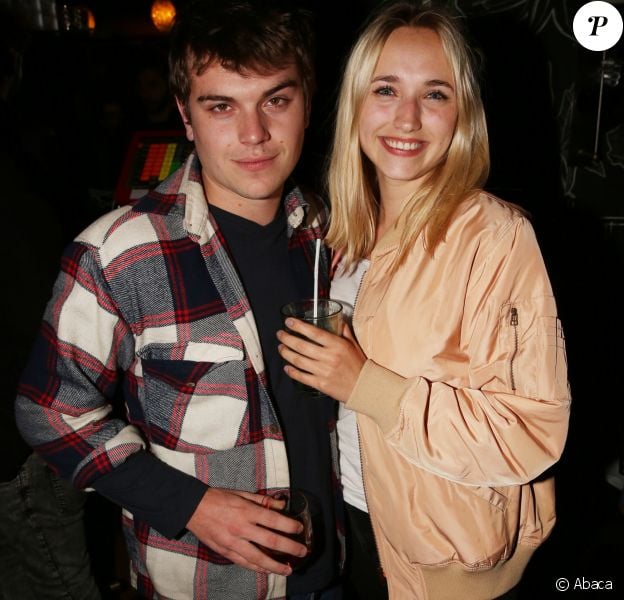 Zacharie Chasseriaud et sa compagne Chloé Jouannet l'after party de la Saison 3 de la série 'Dix Pour Cent' au Montana à Paris, France, le 25 Avril 2018.