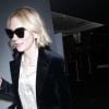 Cate Blanchett arrive à l'aéroport de LAX à Los Angeles pour prendre l’avion, le 11 octobre 2017