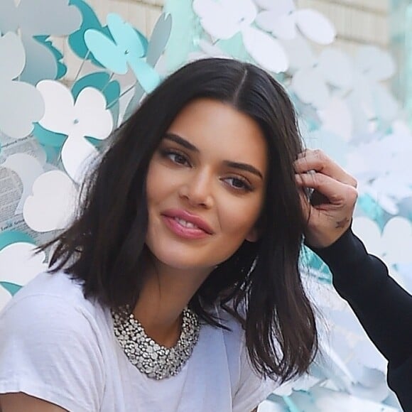 Kendall Jenner en séance photo pour Tiffany & Co. à New York, le 3 mai 2018.