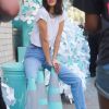 Kendall Jenner en séance photo pour Tiffany & Co. à New York, le 3 mai 2018.