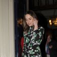 Mel C quitte la soirée d'anniversaire des 70 ans de Lord Andrew Lloyd Webber à Londres, le 22 mars 2018.