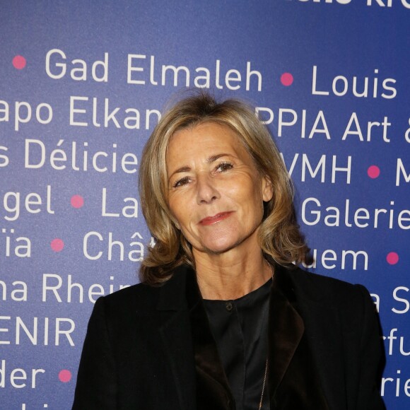 Claire Chazal - Le professeur S. Lyonnet, président de l'Institut des maladies génétiques, et le galériste K. Mennour ont organisé la soirée "Heroes for Imagine", une grande vente aux enchères d'oeuvres d'art animée par G. Elmaleh et dirigée par le président de Christie's F. de Ricqlès à l'institut Imagine, dans le XVe arrondissement de Paris. Les fonds récoltés au cours de la soirée vont pouvoir financer la recherche médicale au sein d'Imagine, "un institut qui allie au même endroit les enfants malades, leurs familles, les chercheurs et les médecins", explique S. Lyonnet. Paris, le 12 Février 2018. © Dominique Jacovides/Bestimage