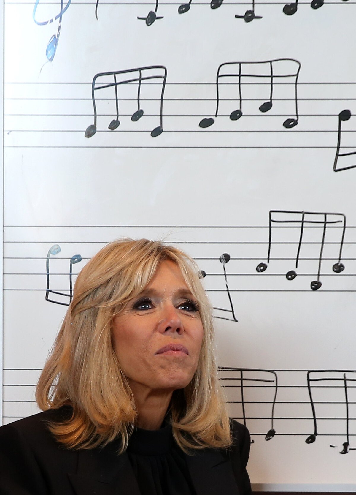 Photo : La Première Dame Brigitte Macron (Trogneux) Visite L'école D ...