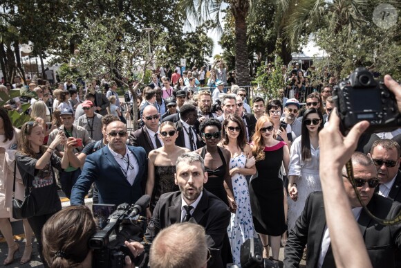 Lupita Nyong'o, Penelope Cruz, Jessica Chastain, Marion Cotillard, Fan Bingbing au photocall de "355" lors du 71ème Festival International du Film de Cannes, le 10 mai 2018. © Jacovides-Borde-Moreau/Bestimage