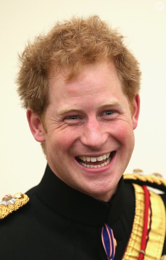 Le prince Harry, rasé de frais, assistant à une commémoration à Stafford le 11 juin 2015.