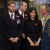 Le prince Harry et Meghan Markle lors des commémorations de l'ANZAC Day à Londres le 25 avril 2018