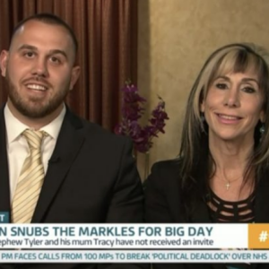 Le neveu de Meghan Markle, Tyler (25 ans) et sa mère Tracy, ex-épouse de Thomas Markle Jr., demi-frère de l'actrice.