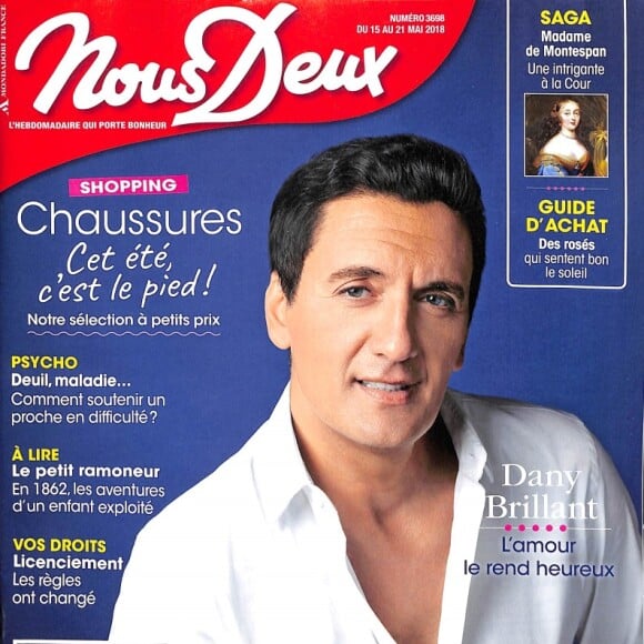 Dany Brillant, son interview publiée dans le magazine "Nous Deux", en kiosques les 15 mai 2018.