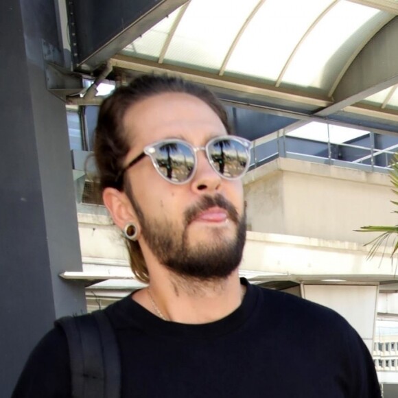 Exclusif - Heidi Klum et son compagnon Tom Kaulitz arrivent à l'aéroport de Nice lors du 71ème Festival International du Film de Cannes, le 16 mai 2018.