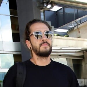 Exclusif - Heidi Klum et son compagnon Tom Kaulitz arrivent à l'aéroport de Nice lors du 71ème Festival International du Film de Cannes, le 16 mai 2018.
