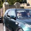 Le prince William, duc de Cambridge, se rend aux répéritions de la parade militaire pour le mariage du prince Harry et de Meghan Markle à Windsor, le 17 mai 2018.