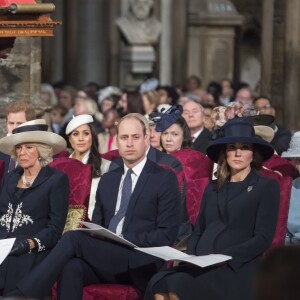 Le prince Charles conduira Meghan Markle à l'autel de la chapelle St George à Windsor pour son mariage avec le prince Harry le 19 mai 2018. Ici, la famille royale réunie en l'abbaye de Westminster le 12 mars 2018 pour le Commonwealth Day.