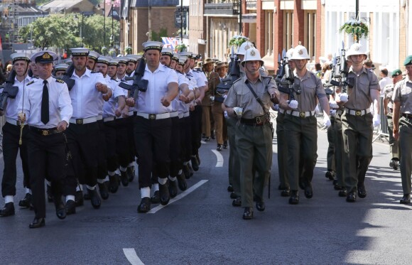 Répétitions et préparatifs en vue du mariage du prince Harry et de Meghan Markle. Windsor, le 17 mai 2018.
