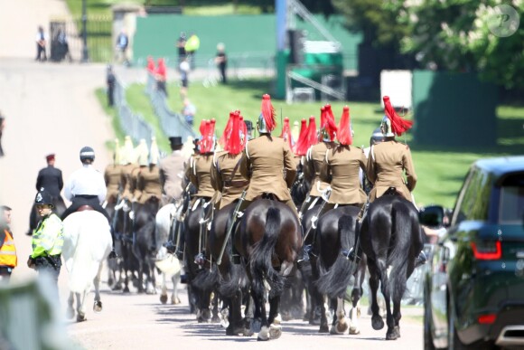 Répétitions et préparatifs en vue du mariage du prince Harry et de Meghan Markle. Windsor, le 17 mai 2018.