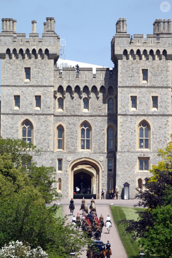 Répétitions et préparatifs en vue du mariage du prince Harry et de Meghan Markle. Windsor, le 17 mai 2018.