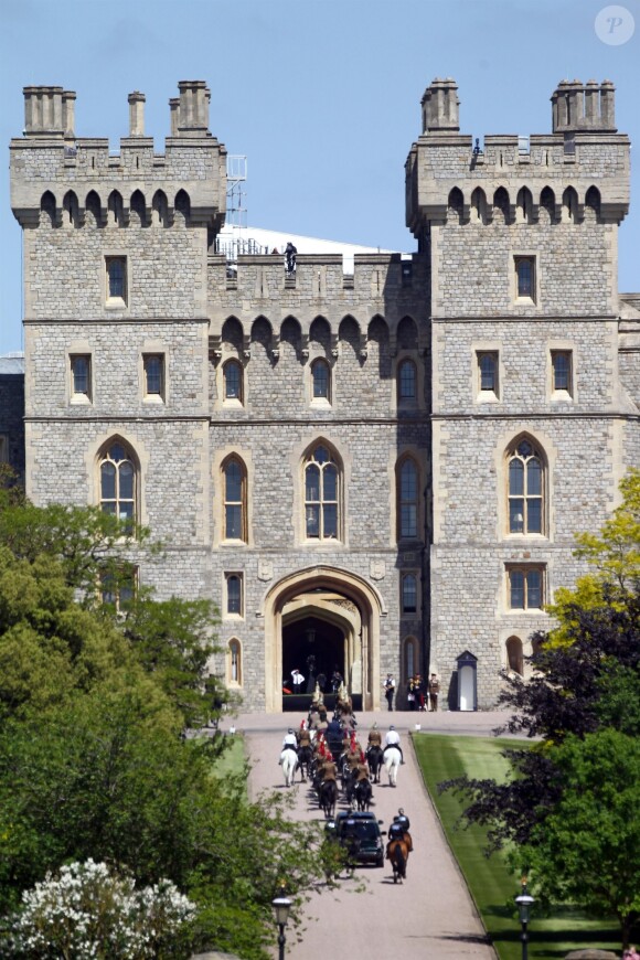 Répétitions et préparatifs en vue du mariage du prince Harry et de Meghan Markle. Windsor, le 17 mai 2018.