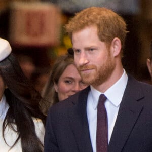 Meghan Markle avec le prince Harry à l'abbaye de Westminster le 12 mars 2018 lors du Commonwealth Day.