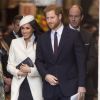 Meghan Markle avec le prince Harry à l'abbaye de Westminster le 12 mars 2018 lors du Commonwealth Day.