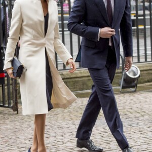 Meghan Markle avec le prince Harry à l'abbaye de Westminster le 12 mars 2018 lors du Commonwealth Day.