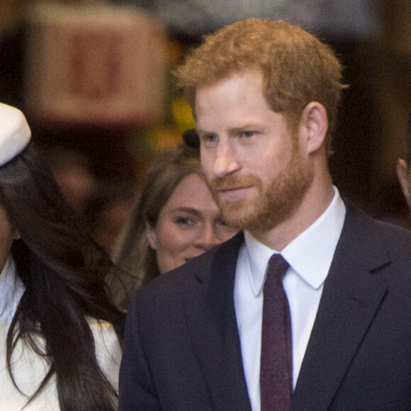 Meghan Markle avec le prince Harry à l'abbaye de Westminster le 12 mars 2018 lors du Commonwealth Day.