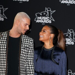 Le chanteur français M. Pokora et sa compagne la chanteuse américaine Christina Milian - 19ème édition des NRJ Music Awards à Cannes le 4 novembre 2017. © Dominique Jacovides/Bestimage