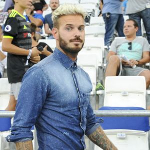 Matt Pokora (M. Pokora) au stade Vélodrome lors du match Olympique de Marseille (OM) à Toulouse Football Club (TFC) à Marseille, le 14 août 2016. © Pierre Pérusseau/Bestimage