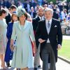 Carole Middleton et Michael Middleton arrivent à la chapelle St. George pour le mariage du prince Harry et de Meghan Markle au château de Windsor, Royaume Uni, le 19 mai 2018.