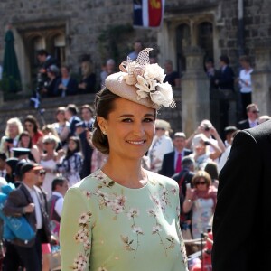 Pippa Middleton et son époux James Matthews à la chapelle St George à Windsor au mariage du prince Harry et de Meghan Markle le 19 mai 2018.