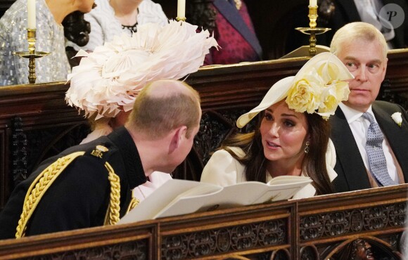 Le prince William et Kate Middleton dans la chapelle St George au château de Windsor pour le mariage de Meghan Markle et du prince Harry, le 19 mai 2018.