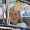 Kate Middleton, la duchesse de Cambridge, arrive à la chapelle St George au château de Windsor pour le mariage du prince Harry et de Meghan Markle, le 19 mai 2018.