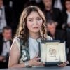 Samal Yeslyamova (Prix d'interprétation féminine dans "Ayka") - Photocall de la remise des palmes lors de la cérémonie de clôture du 71ème Festival International du Film de Cannes le 19 mai 2017. © Borde-Moreau/Bestimage