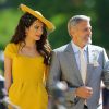 George Clooney et sa femme Amal arrivent à la chapelle S. George pour le mariage du prince Harry et de Meghan Markle au château de Windsor, Royaume Uni, le 19 mai 2018.