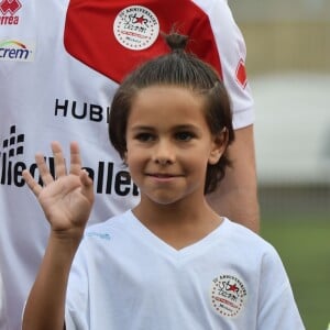 Le prince Albert II de Monaco et Louis Ducruet - Traditionnel match de football caritatif opposant l'A.S. Star Team for Children à l'Association Mondiale des Pilotes de F1 au stade Lucien Rhein à Menton, le 22 mai 2018. L'équipe du prince A. II de Monaco a remporté la rencontre par 2 buts à 1. © Bruno Bebert/Bestimage