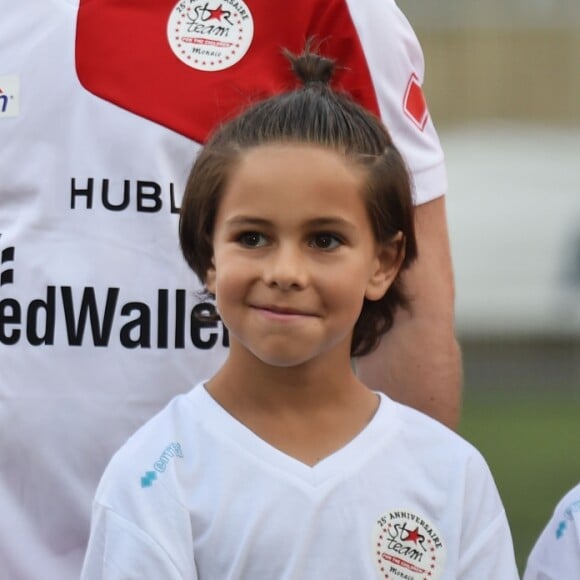 Le prince Albert II de Monaco et Louis Ducruet - Traditionnel match de football caritatif opposant l'A.S. Star Team for Children à l'Association Mondiale des Pilotes de F1 au stade Lucien Rhein à Menton, le 22 mai 2018. L'équipe du prince A. II de Monaco a remporté la rencontre par 2 buts à 1. © Bruno Bebert/Bestimage