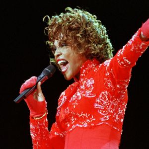 Whitney Houston à Aschaffenbourg en Allemagne. Juiller 1998.