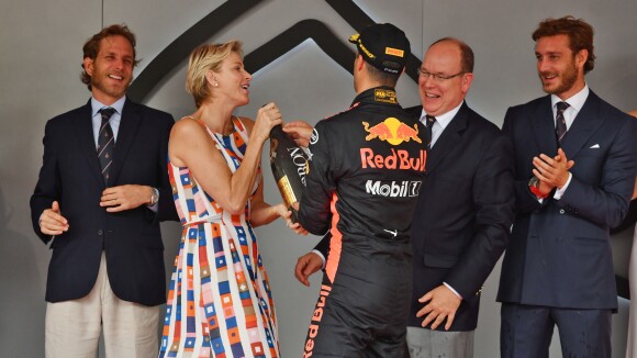 Charlene de Monaco se lâche avec Daniel Ricciardo, vainqueur du Grand Prix