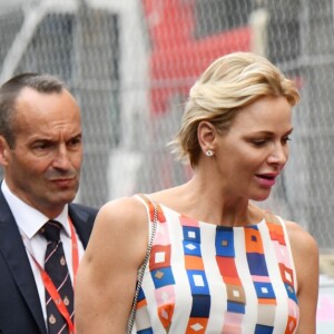 Le prince Albert II de Monaco et la princesse Charlene arrivent au 76e Grand Prix de Formule 1 de Monaco le 28 mai 2018. © Bruno Bebert/Bestimage