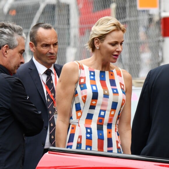 Le prince Albert II de Monaco et la princesse Charlene arrivent au 76e Grand Prix de Formule 1 de Monaco le 28 mai 2018. © Bruno Bebert/Bestimage