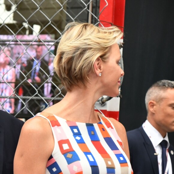 Le prince Albert II de Monaco et la princesse Charlene arrivent au 76e Grand Prix de Formule 1 de Monaco le 28 mai 2018. © Bruno Bebert/Bestimage