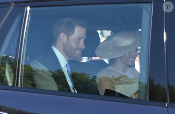 Le prince Harry, duc de Sussex, et Meghan Markle, duchesse de Sussex, arrivent à Buckingham Palace pour l'anniversaire du prince Charles, qui pour ses 70 ans a décidé de le fêter avec 6 mois d'avance. Une fête plus intime aura lieu le jour J, le 14 novembre 2018.