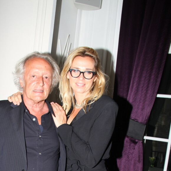 Exclusif - Didier Barbelivien et sa femme Laure - Soirée au Studio Harcourt pour le mariage de David Barbelivien et Valentine le 20 mai 2018 © Philippe Baldini / Bestimage