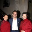 Exclusif - David Barbelivien et les bouddhistes Davina Delor et Pascale - Soirée au Studio Harcourt pour le mariage de David Barbelivien et Valentine le 20 mai 2018 © Philippe Baldini / Bestimage