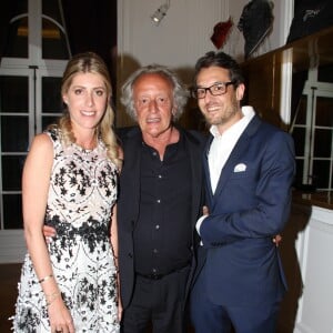 Exclusif - David Barbelivien et sa femme Valentine, et son père Didier Barbelivien - Soirée au Studio Harcourt pour le mariage de David Barbelivien et Valentine le 20 mai 2018 © Philippe Baldini / Bestimage