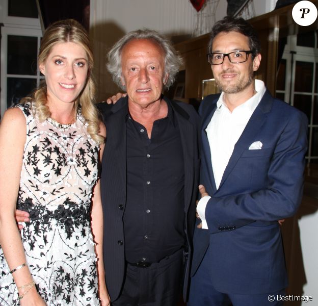 Exclusif - David Barbelivien et sa femme Valentine, et son père Didier Barbelivien - Soirée au Studio Harcourt pour le mariage de David Barbelivien et Valentine le 20 mai 2018 © Philippe Baldini / Bestimage