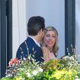 Exclusif - David Barbelivien et sa femme Valentine - Mariage à la mairie de Puteaux de David Barbelivien et Valentine le 19 mai 2018.