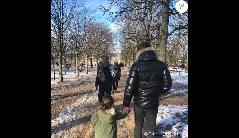 Le mari de Marc-Olivier Fogiel et sa fille Lily - Twitter, 10 février 2018