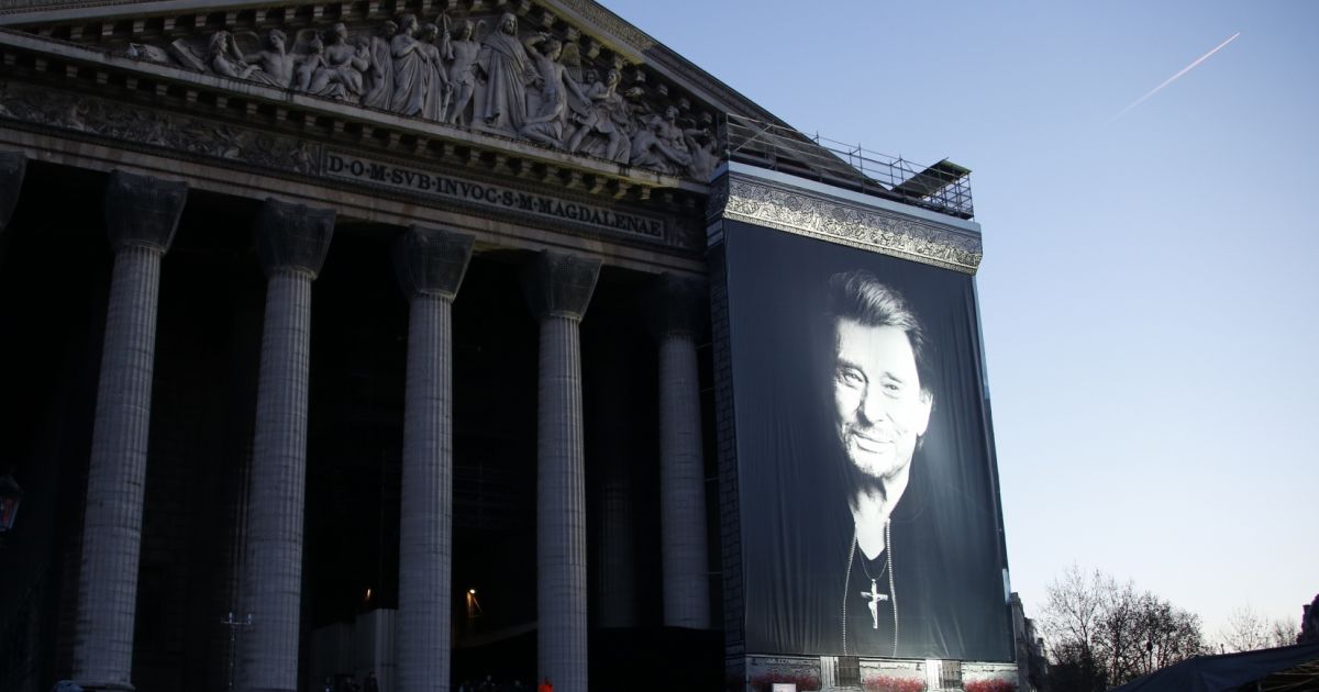 Obsèques de Johnny Hallyday en l'église La Madeleine à Paris, le 9